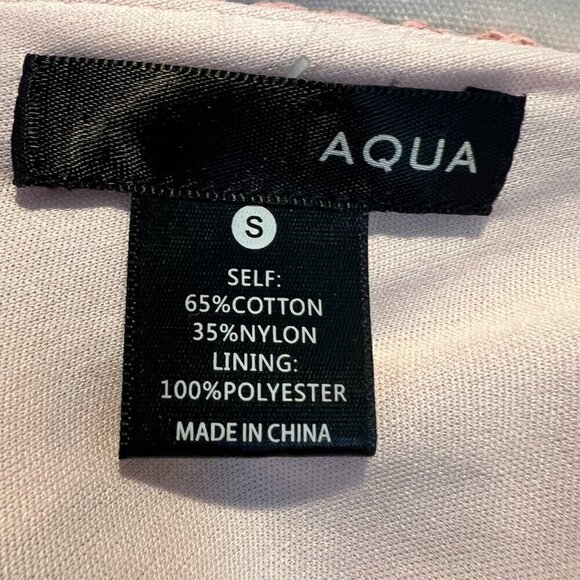 Aqua Pink Lace Hi Low Faux Wrap Dress, Size Small - Picture 16 of 16